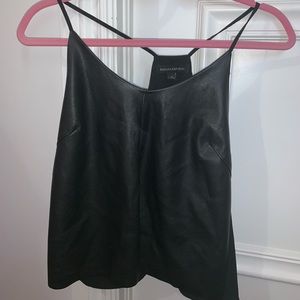🖤BANANA REPUBLIC Black leather strappy shirt 🖤